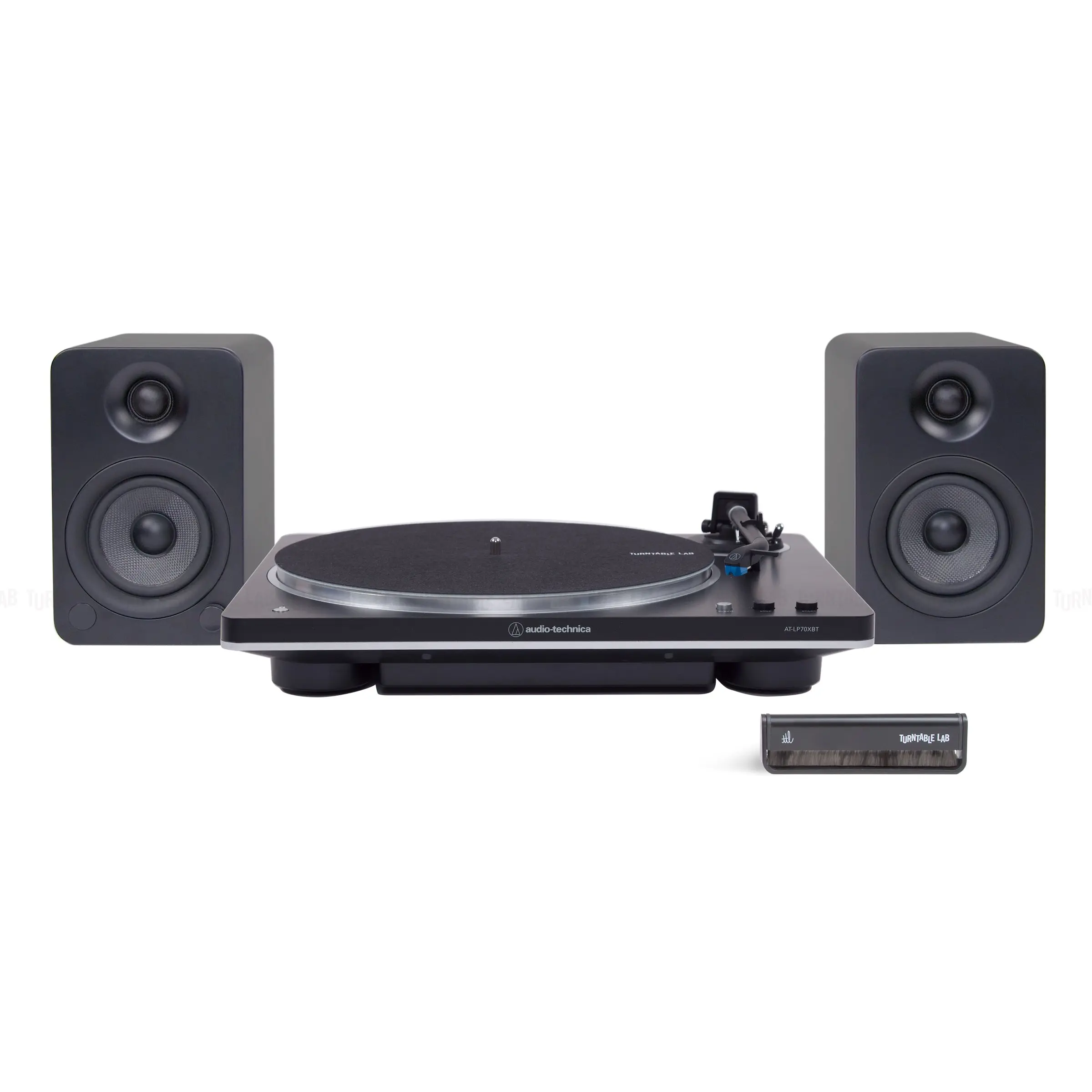 Audio-Technica AT-LP70X Vinyl Turntable & Kanto YU4 Bluetooth Speakers Digital Audio Device Package