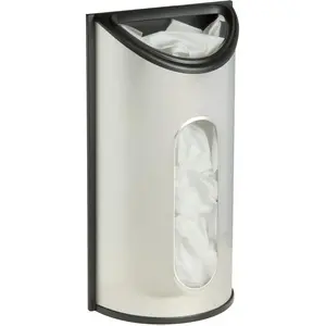 [New Deal] Stainless Steel Plastic Bag Saver & Trash Bag Dispenser, Wall-Mounted Plastic Bag Organizer for Kitchen, Pantry, Garage, Durable Stainless Steel Storage for Grocery Bags and Space-Saving