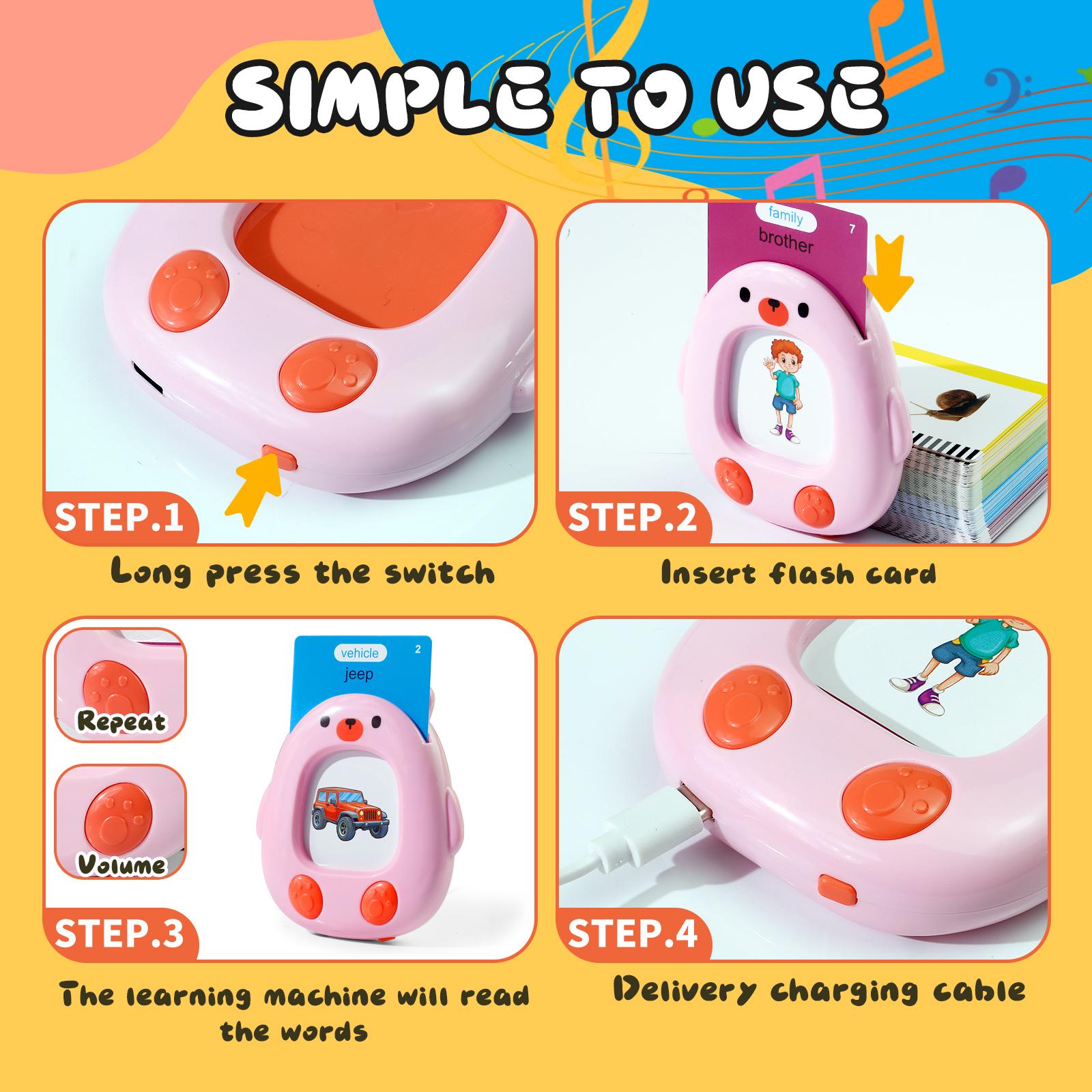 Interactive Talking Flash Cards - English Learning Set Toy for Kids Toddlers and Preschoolers Interactive Talking Flash Cards - English Learning Set Toy for Kids Toddlers and Preschoolers