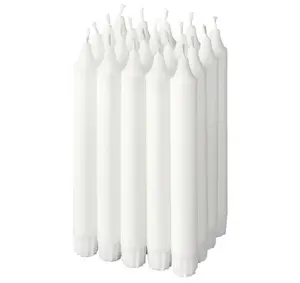 IKEA JUBLA Unscented White Chandelier Candles – 7½" Long | Pack of 20/40 | Elegant Taper Candles for Home & Events Cozy Decor Decorative Wick
