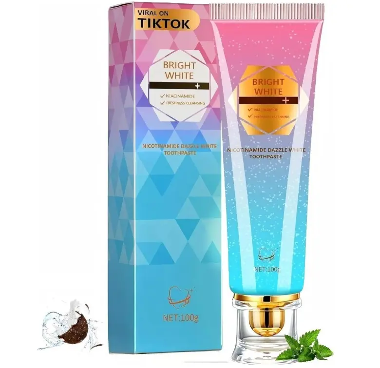 Niacinamide Whitening Toothpaste, Kimralur Triple Whitening Intensive Niacinamides Toothpastes, Fluoride-Free Formula is Suitable for Sensitive Teeth (1)