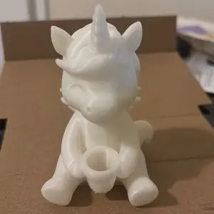 Micro Planter Unicorn - Adorable White Ceramic Planter with Unique Horn Design for Home Decor