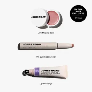 Lip Recharge + Mini Miracle Balm + Eyeshadow Stick Full Face Shine Bundle