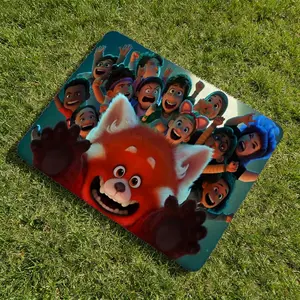 Turning Red Floor Mat Soft Flannel Non-Slip Area Rug Water Absorbent Thick Floor Mat for Bedroom Living Room Kitchen Hallway Entryway Indoor Outdoor Durable Home Decor Mat