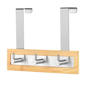 Bamboo Over-the-Door Towel Rack