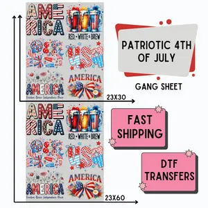 Patriotic 4th of July | Premade DTF Transfer Gang Sheet For Graphic Tees