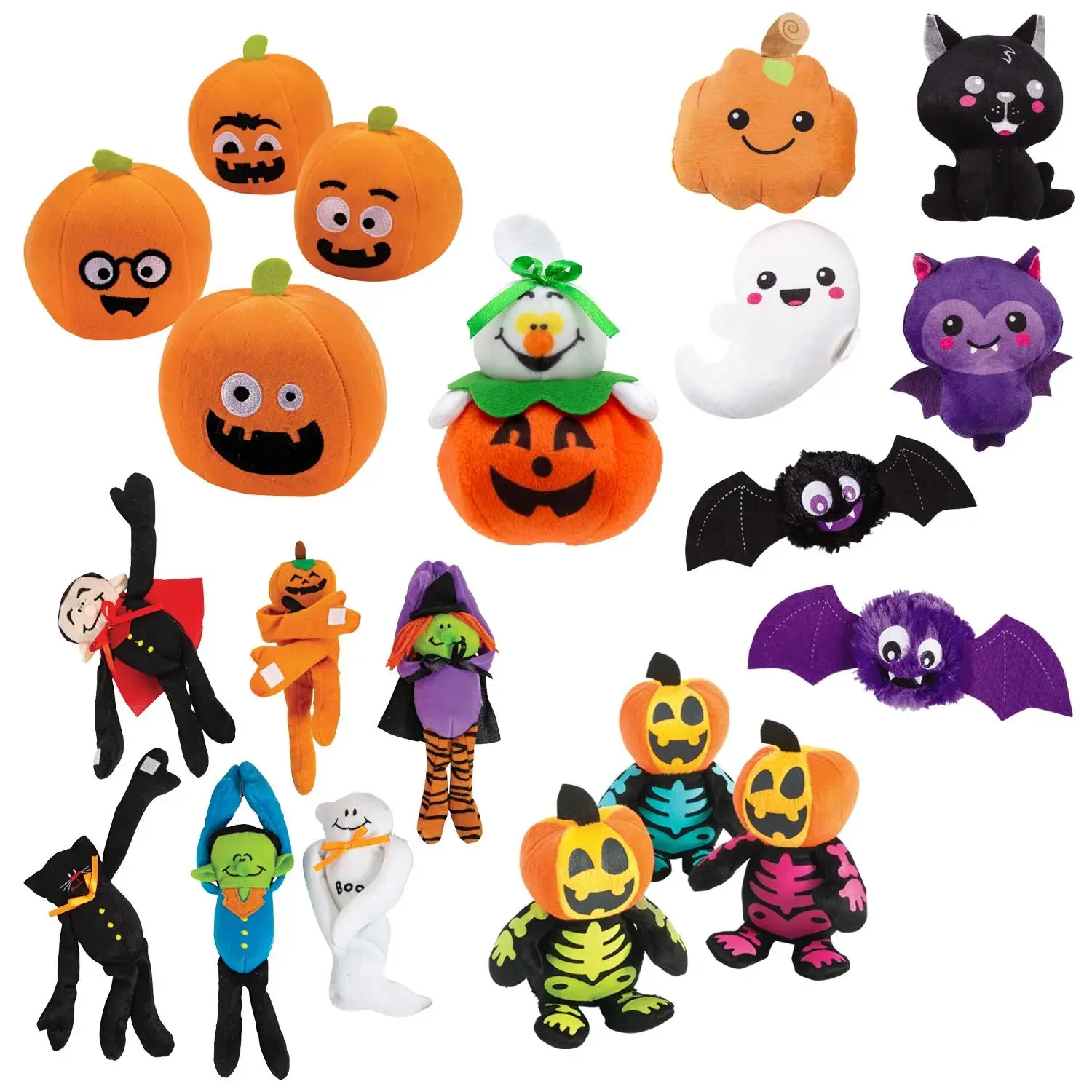 Bulk Halloween Plush Monster Toy Giveaway Kit for 72