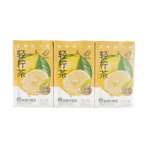 HEYTEA Light Lemon Tea Low Sugar Low Calorie Zero Fat 250ml x 6 Boxes - Authentic Duck Shit Fragrance Lemon Tea Drink