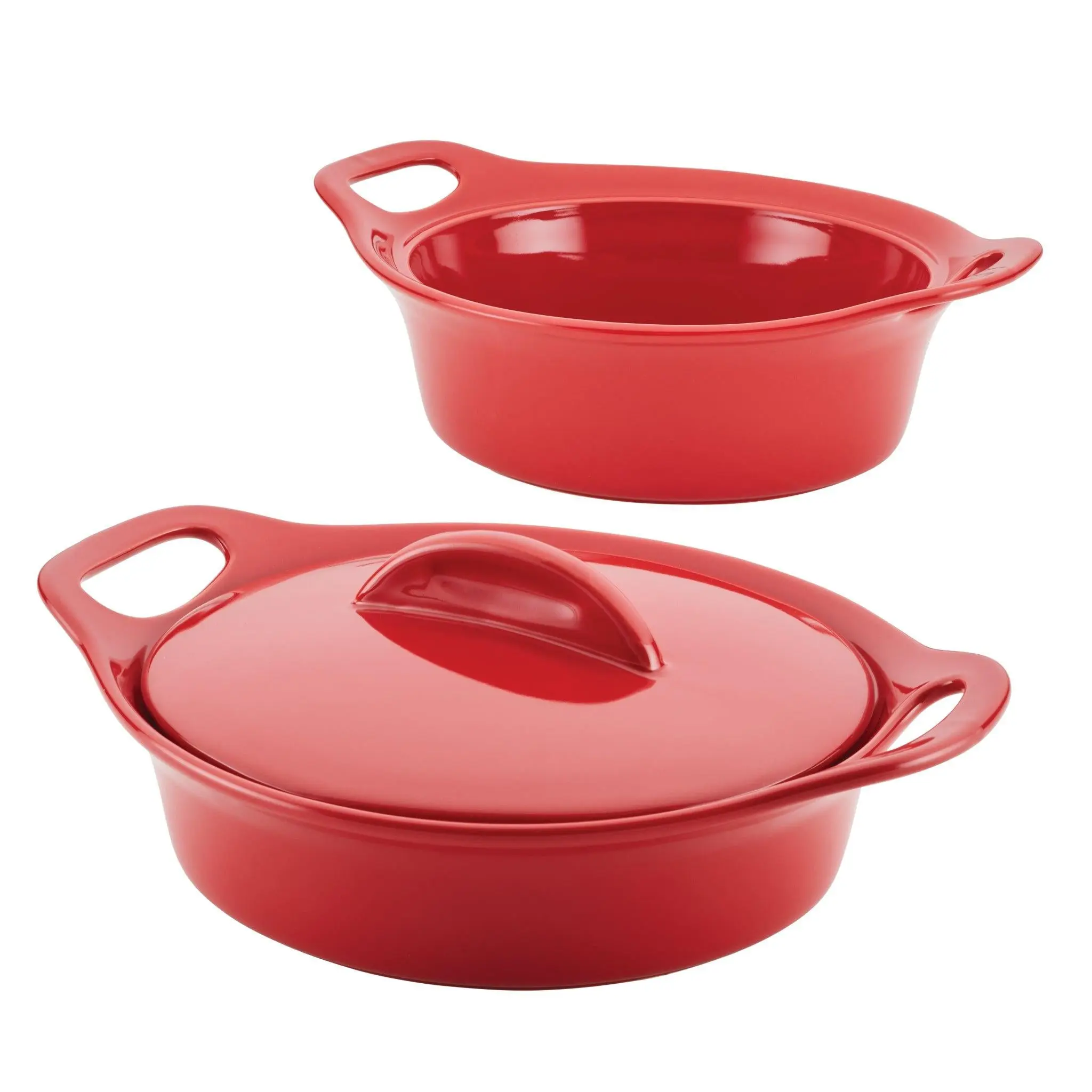 3-Piece Ceramic Casserole Set 3-Piece Ceramic Casserole Set