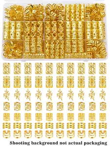 70pcs Dreadlock Hair Rings, Stylish Alloy Hair Accessories, Loc Hair Jewelry for Braids, Perfect for Girls and Women