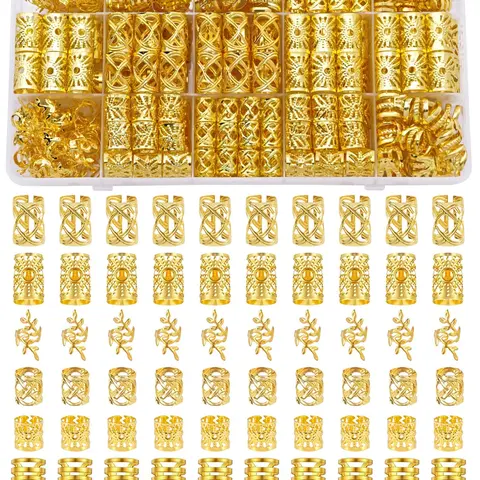 70pcs Dreadlock Hair Rings, Stylish Versatile Alloy Hair Accessories, Loc Hair Jewelry for Braids, Perfect for Girls and Women