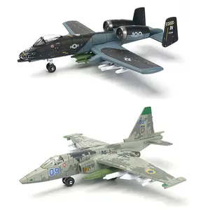 1/72 Scale Attack Aircraft Model Kit, Pre-Colored Building Blocks Toy, No Glue Required, Educational Assembly Set for Kids & Collectors