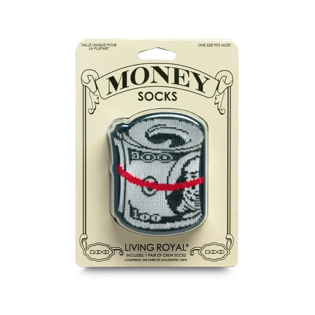 Money 3D Crew Socks | Mid-Calf Novelty Socks - Casual Stylish Unisex Design - One Size Fits Most - Gift for Men & Women