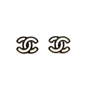 Pre-owned 【Alea】CHANEL 24A Comics Diamond Stud Earring Alloy