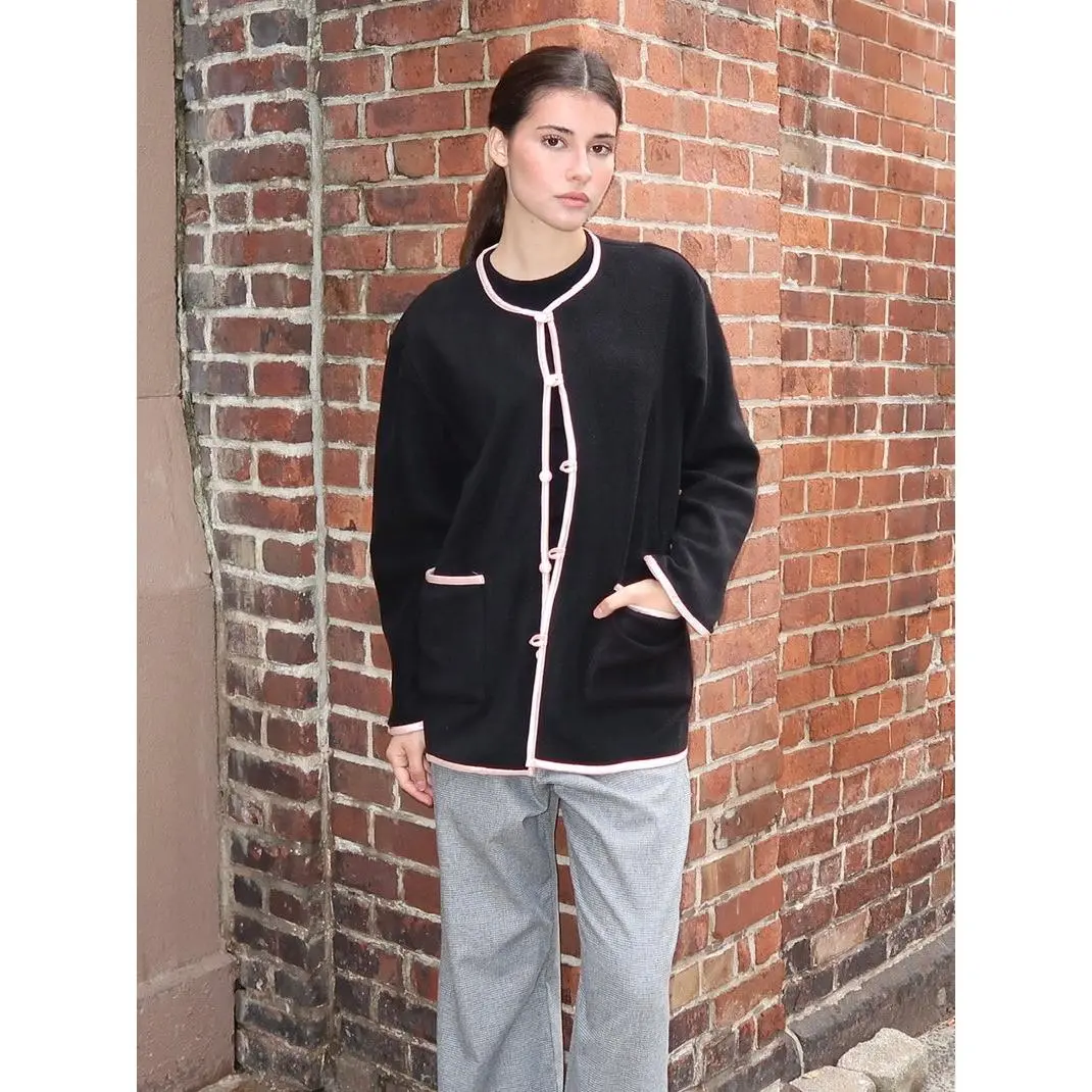 Polar Fleece Stitch Jacket in Jet