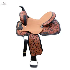 Resistance Western Adult Barrel Premium Leather Horse Saddle