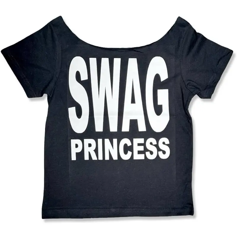 Black swag princess tee