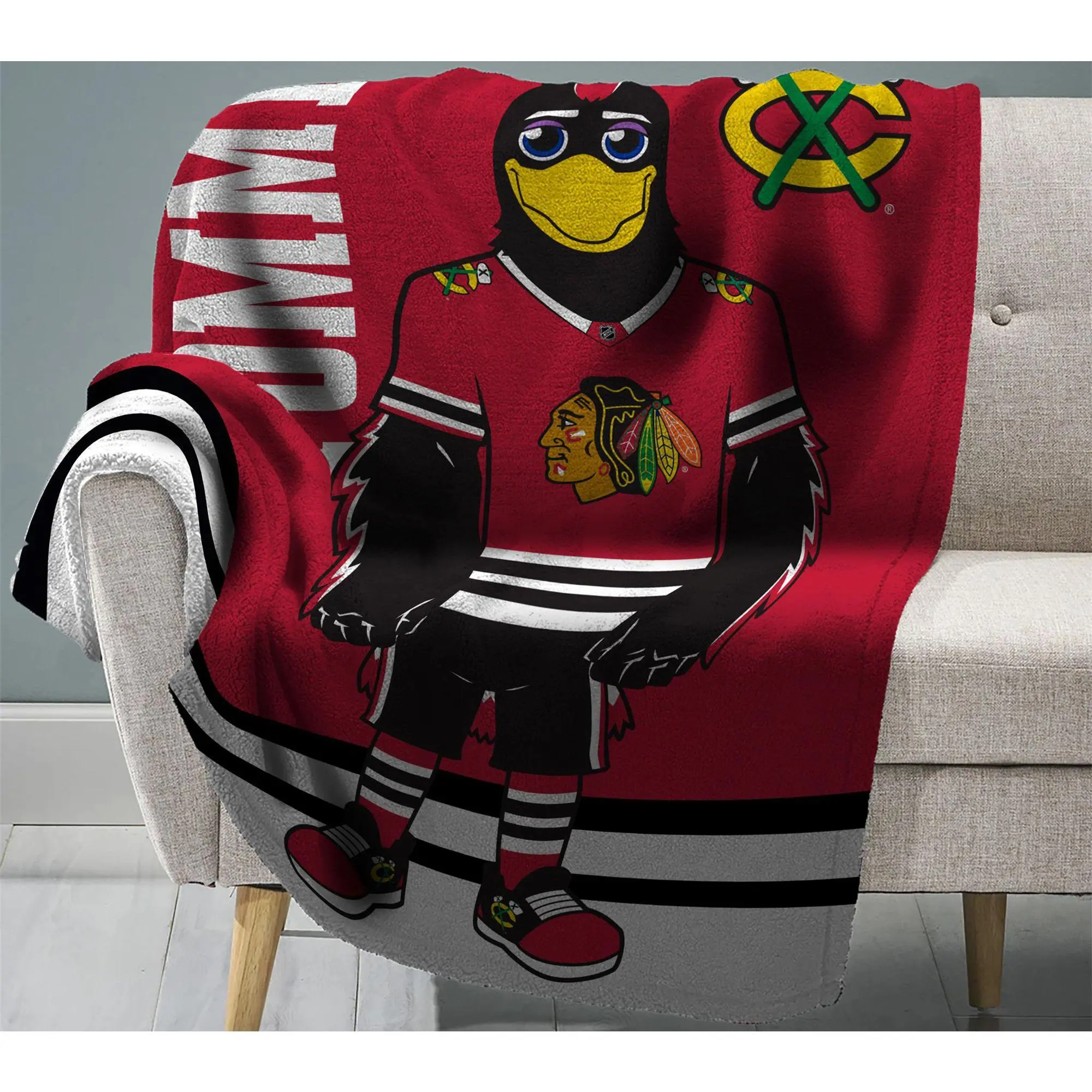 NHL Chicago Blackhawks Tommyhawk 60" x 80" Throw Blanket