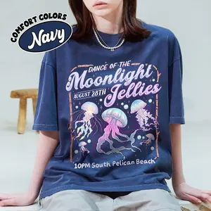 Dance of the Moonlight Jellies Stardew Valley Comfort Colors Shirt, Pelican Town Shirt, Gamer Gift, Unisex T-Shirt