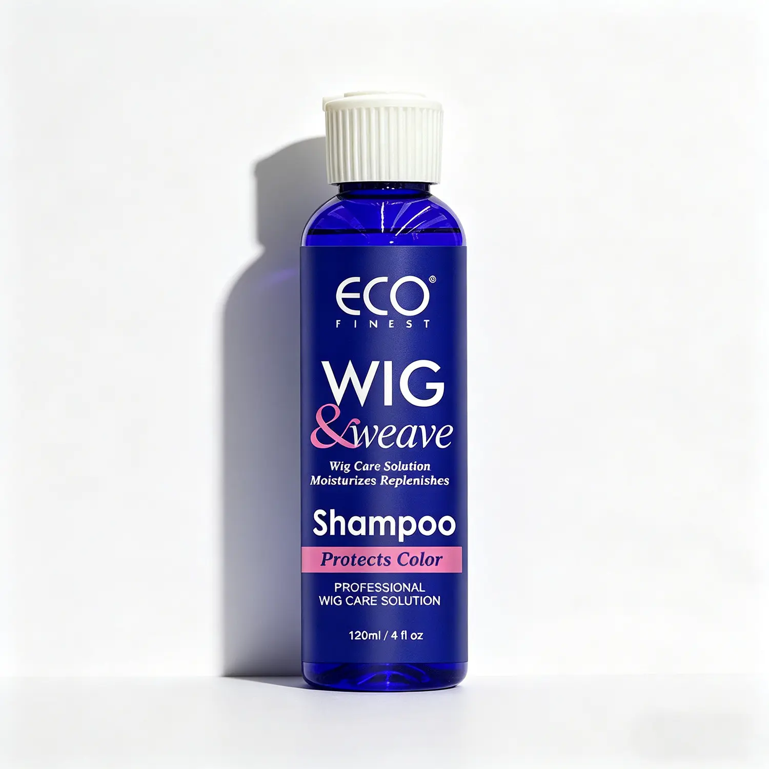 ECO Finest Wig & Weave Shampoo with Coconut Oil, 120ml - Sulfate-Free & Color-Safe Detangler for Salon Quality Haircare on Human Hair & Synthetic Extensions