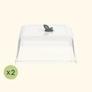 Vego Garden Seedling Humidity Dome 10" x 10" with Built-in Vents for Precise Airflow Control and Reusable Design