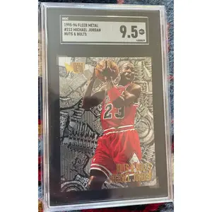 Michael Jordan 1995-96 Fleer Metal #212 Nuts & Bolts SGC 9.5 Bulls