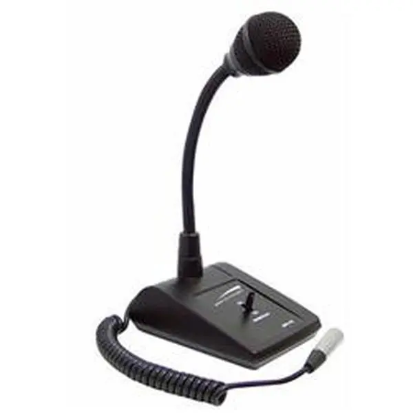 Speco MHL5S Cabled 3-Pin XLR Adjustable Gooseneck Desktop Microphone (Not for CB Use)