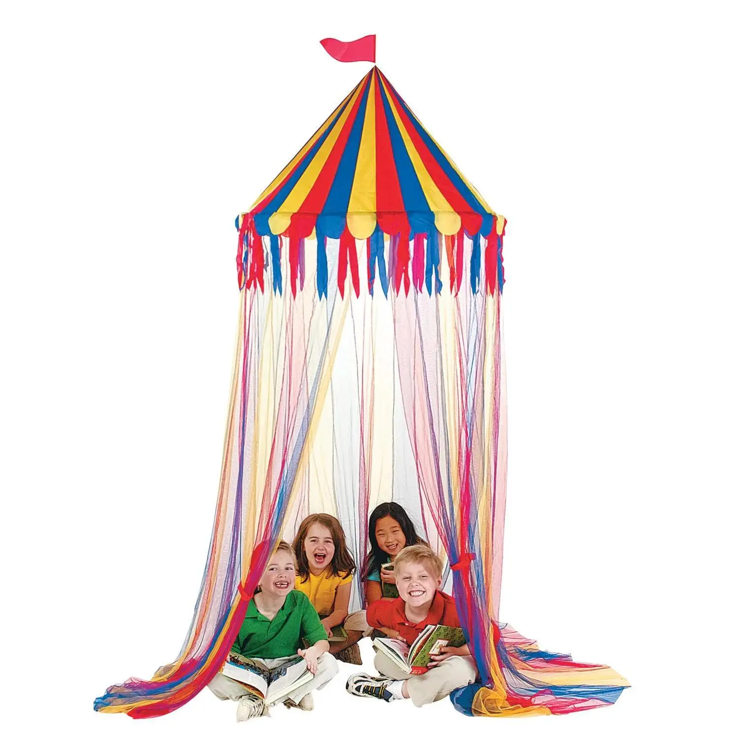 10 Ft. Multicolored Big Top Nylon Canopy Tent Carnival Party Decoration