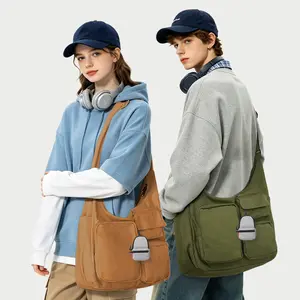 Tote Bag Canvas Multifunctional with Adjustable Straps & Detachable Mini Pack - Lightweight, for School, Commute, Travel