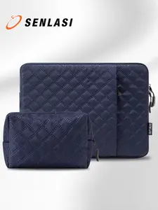 Senlasi 13-16 Inch Laptop Case Sleeve, Compatible with Macbook Hp Dell Asus Acer, Portable Laptop Sleeves with Accessory Pouch, Blue