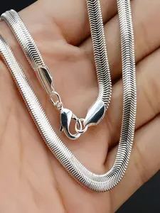 Simple Snake Bone Chain Necklace, Stainless Steel Jewelry for Party, Daily Clothing Decor, Trendy All-match & Exquisite Jewelry for Birthday Gift, Cuban Link Chain