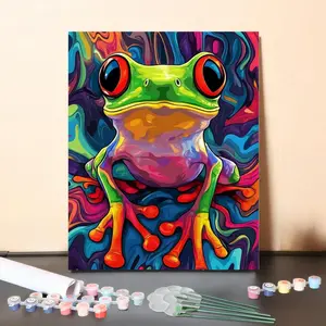 DIY Malen nach Zahlen Set-"Regenbogenfrosch"