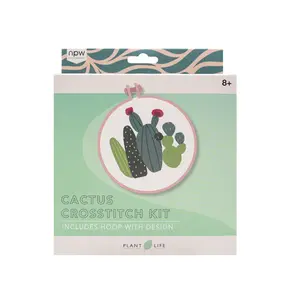 Cactus Cross Stitch Kit by Quirky Crate
