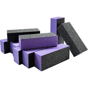 Three-Sided Nail Polish Buffer Block (10 Pack), Multi-Grit Nail File, Ideal for Nails and Manicures, Brightening and Polishing Tool