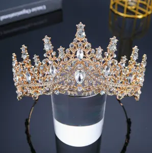 Elegant crystal bridal crown headbands, exquisite matching accessories for wedding dresses. Shimmering crystals add gorgeous glamour and noble temperament. Delicate and stylish,  A timeless hair ornament to shine brightly at your romantic wedding ceremony