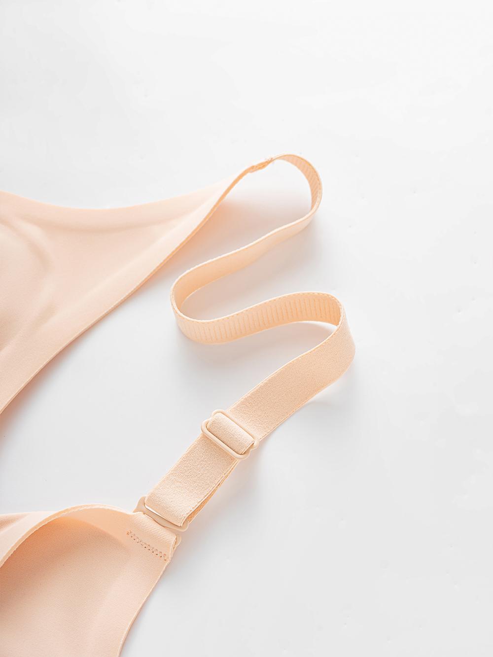 Quietlake Women's Solid Wireless Bra, Comfortable Breathable Push Up Bra, Soft and Lightweight Lingerie for All Seasons