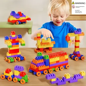 100pcs Large Grain Building Block Sets, Kids Early Education Toy, DIY Assembly Block, Random Color, Multi-Functional Stacking Toy, Building Blocks Set