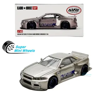 Kaido House x Mini GT 1:64 Nissan Skyline GT-R (R34) Kaido Works SHINJUKU V1 Silver #143