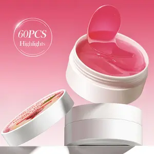 ROZINO Honey Peach Eye Mask with Hyaluronic Acid Hydrating Moisturizing Eye Patch for Dark Circles & Puffiness Treatment