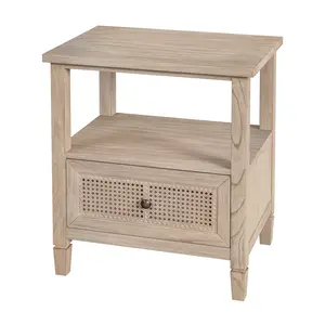 Flagstaff 1-Drawer Cane Nightstand in Natural  5727449