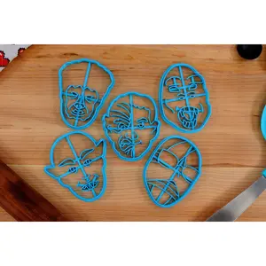 Classic Monster Cookie Cutters Set 2 - Invisible Man, Kong, Wolfman, Jekyl and Hyde, Nosferatu