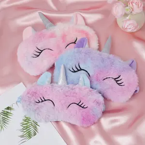 Unicorn Sleep Mask Set, Soft Plush Eye Cover with Cute Horns, Travel Sleeping Shade Rest Mask, 3 Pack/5 Pack, Eye Masks, Ideal for Naps & Travels