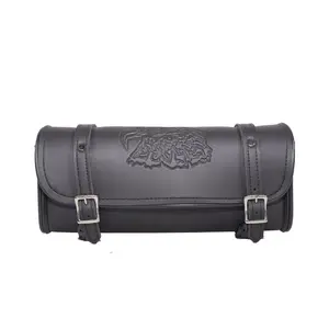 Dream Apparel Motorcycle Tool Bags with Flames/Eagle Handlebar Bag Universal Motorcycle Fork Bag Saddlebags Sissy Bar Storage Tool Bag for Motorcycle ‎Black