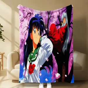 "Inuyasha" Classic Character Blanket| Sofa Binging Throw, AC Home Blanket, Outdoor Camping Vibe✨ For anime fans revisiting fantasy adventures at home, themed party decor, comic - con photo shoots Ideal for birthdays, Christmas, series update days