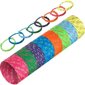 216 Neon Friendship Bracelet Bulk Woman Paracord Bracelet  to School  for Student Birthday Classroom Basket Stuffers Adjust Rope Goodie Bag Party Favor(Bright Colors)
