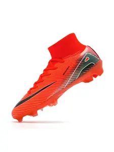 Men's Wide Fit High-Top Soccer Cleats, Football Boots, Lightweight Breathable Outdoor Sports Shoes, Ideal for Matches and Training, All Seasons