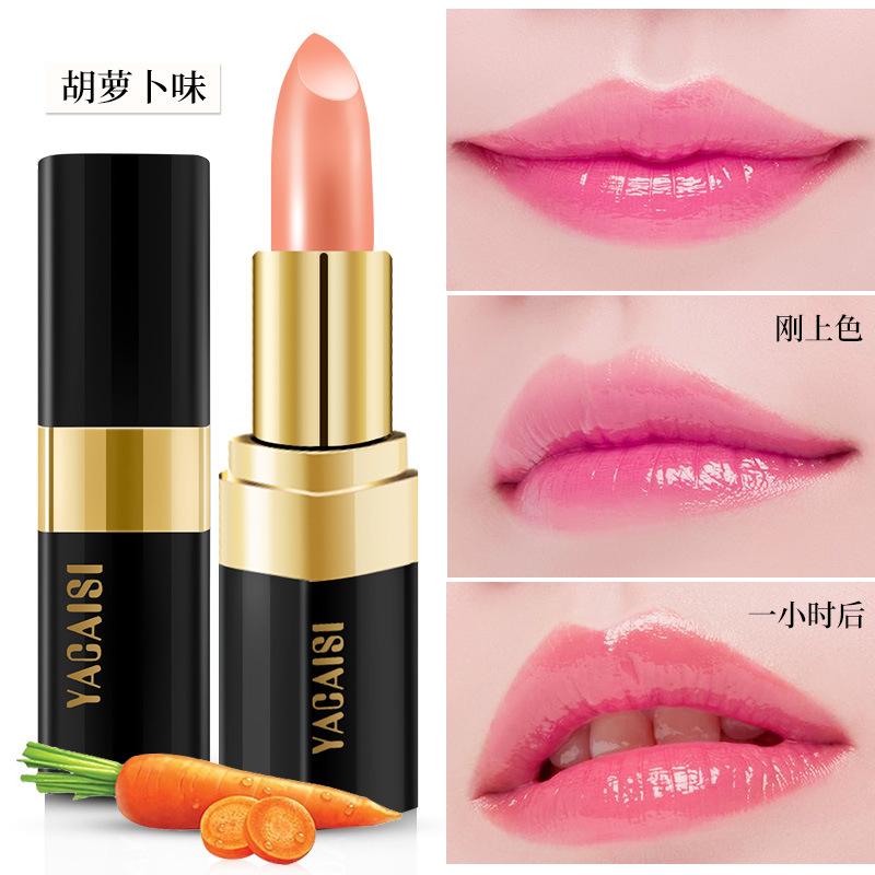 Yacaisi Red Cherry Healthy Temperature Changing Lip Balm Moisturizing Nourishing Fade Lip Lines Thousands of People Thousands of Colors Color Changing Lipstick Wholesale