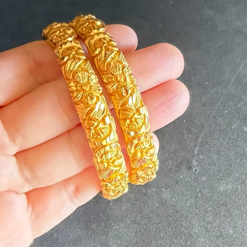 Gold plated bala/chura/bangles in set of 2