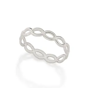 RHODIUM LACED SKINNY RING