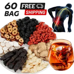 60Bag Ginseng Five Treasures Tea Kidney Tea, 6 Precious Ingredients Red Date Wolfberry Mulberry Natural Organic kidney Cleanse Teabag for Women & Men